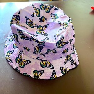 lilac purple butterfly bucket hat!